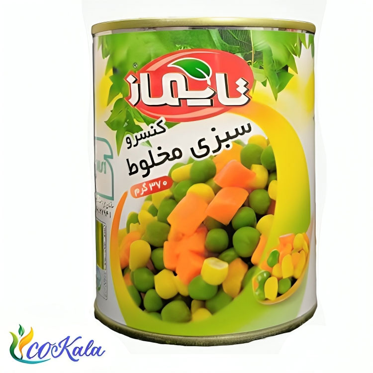 کنسرو مخلوط سبزیجات 370 گرمی تایماز