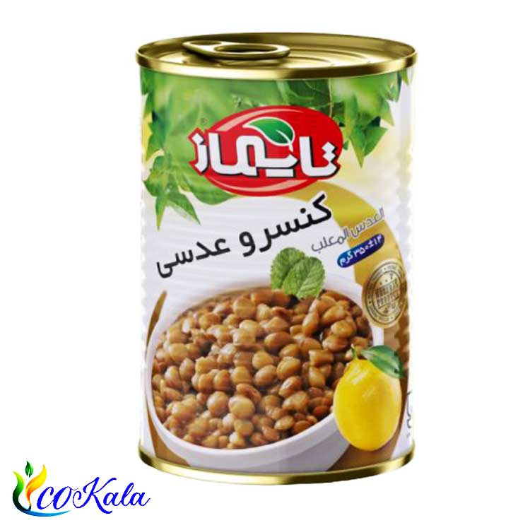 کنسرو عدسی تایماز 350 گرمی