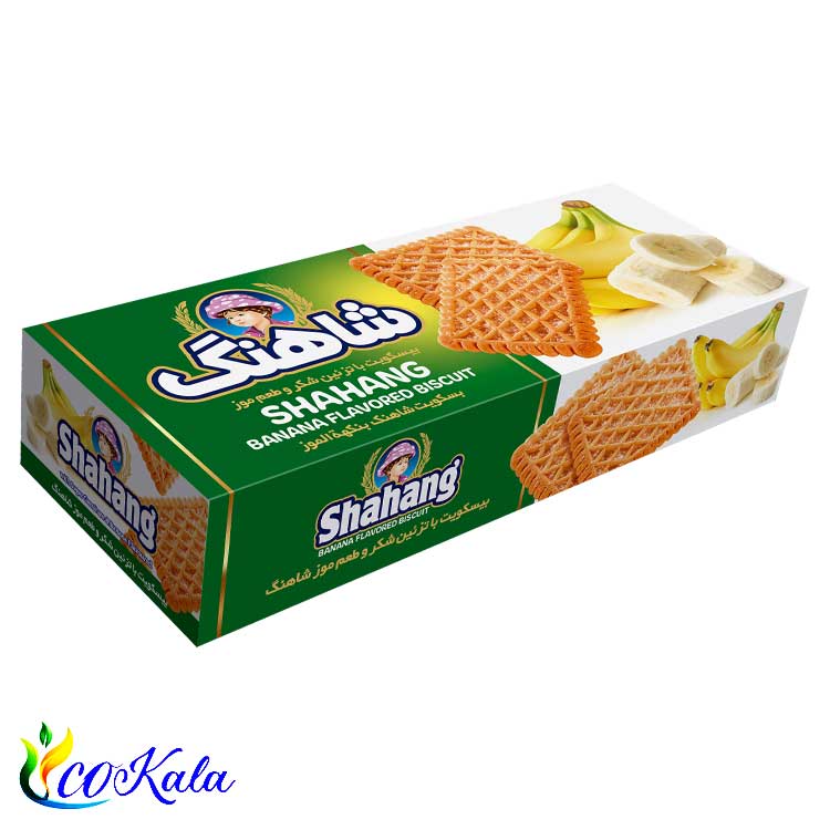 بیسکوییت پذیرایی موز با تزئین شکر شاهنگ 700 گرم