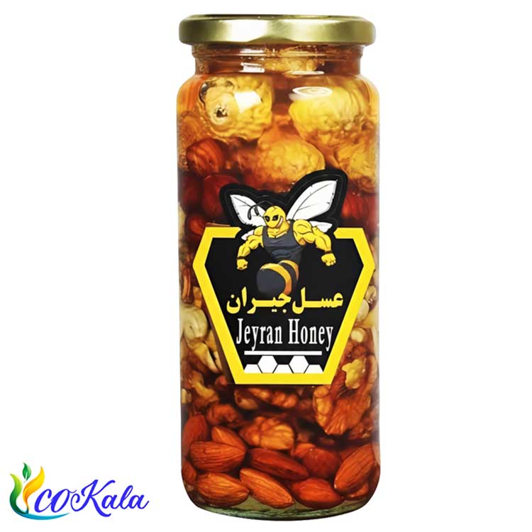 عسل طبیعی هفت مغز شیشه‌ای جیران